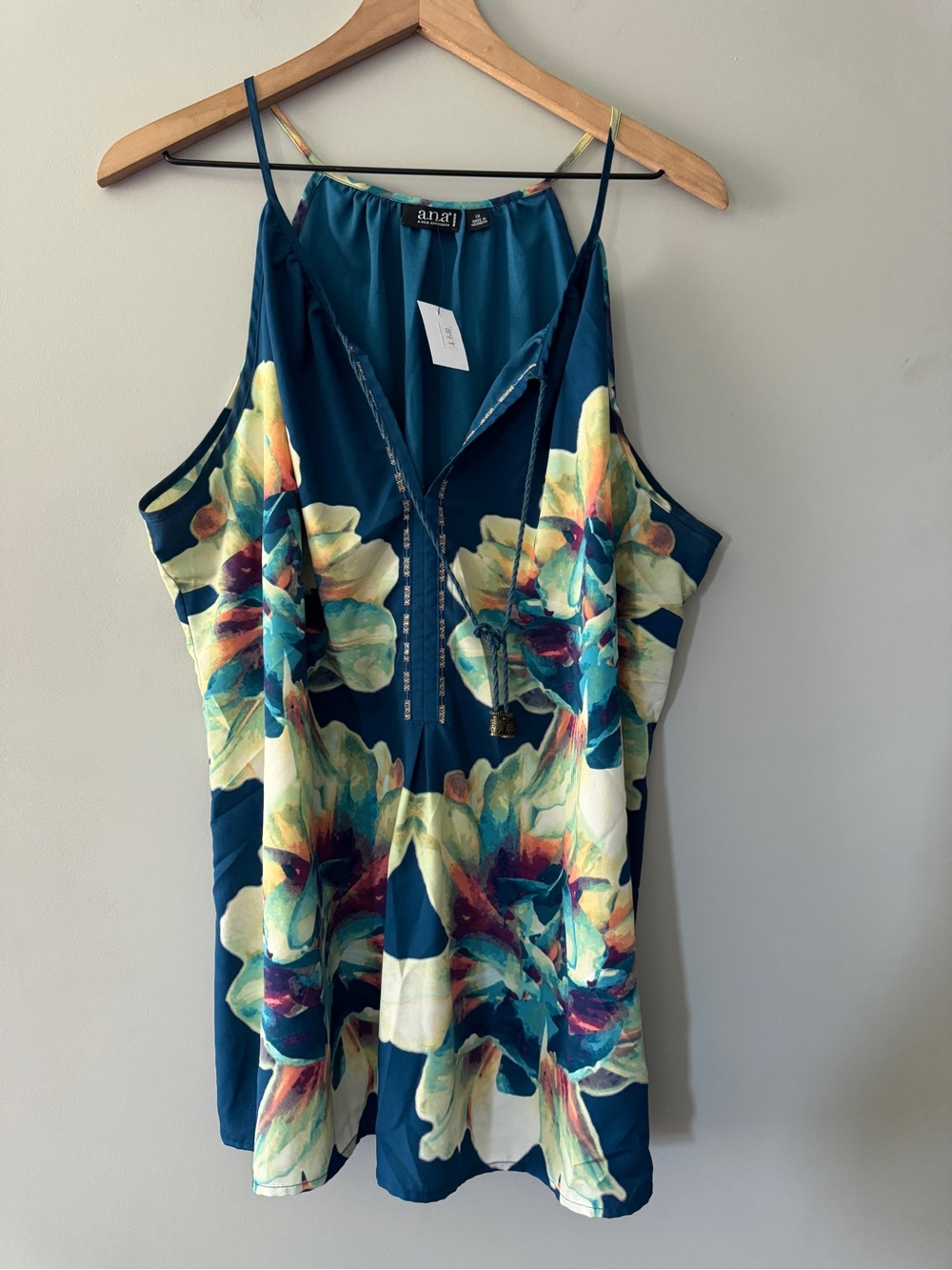 a.n.a | floral racerback tank top | 1X
